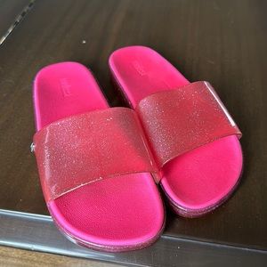 Barbie Pink Sparkle Mellisa Slides size 6